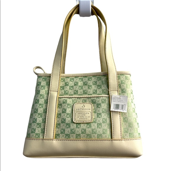 Liz Claiborne 397 Pistachio hand bag cream and light green coloured purse - Picture 1 of 12